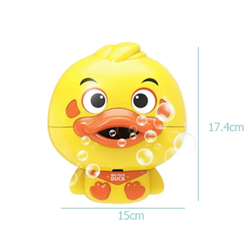 Bubble Duck Baby Bath Toy Funny Toddler Bath Bubble Maker Pool Swimming Bathtub Soap Machine Bathroom Toys for Children Kids - Image 8