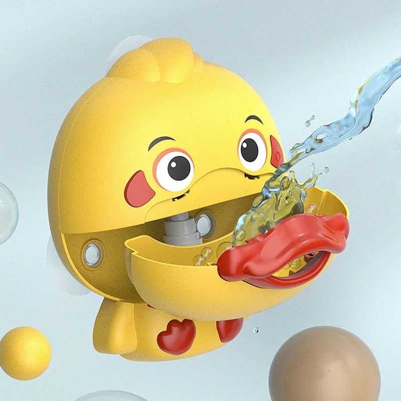 Bubble Duck Baby Bath Toy Funny Toddler Bath Bubble Maker Pool Swimming Bathtub Soap Machine Bathroom Toys for Children Kids - Image 3