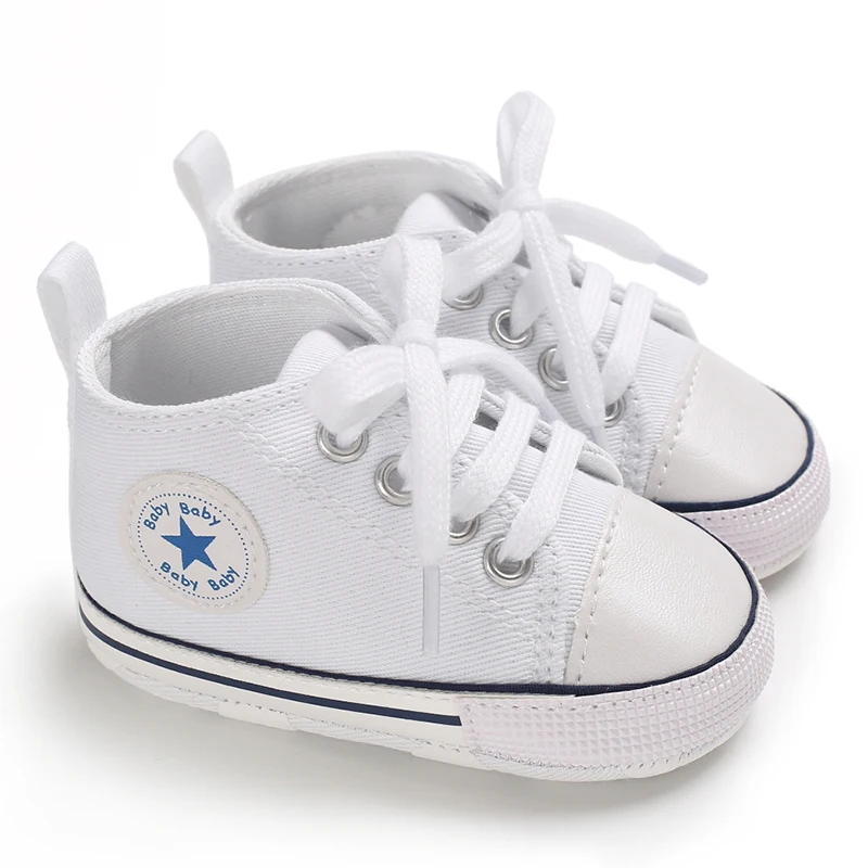 Baby Canvas Classic Sports Sneakers Newborn Baby Boys Girls Print Star First Walkers Shoes Infant Toddler Anti-slip Baby Shoes - Image 20