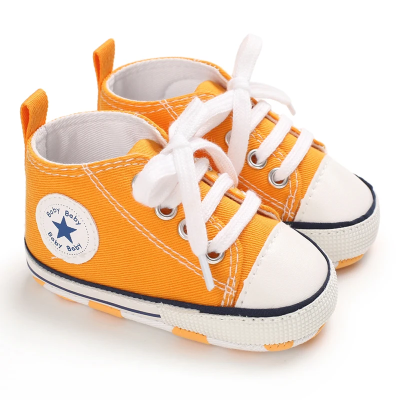 Baby Canvas Classic Sports Sneakers Newborn Baby Boys Girls Print Star First Walkers Shoes Infant Toddler Anti-slip Baby Shoes - Image 13
