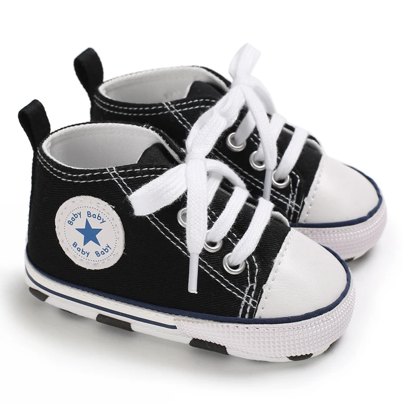 Baby Canvas Classic Sports Sneakers Newborn Baby Boys Girls Print Star First Walkers Shoes Infant Toddler Anti-slip Baby Shoes - Image 19