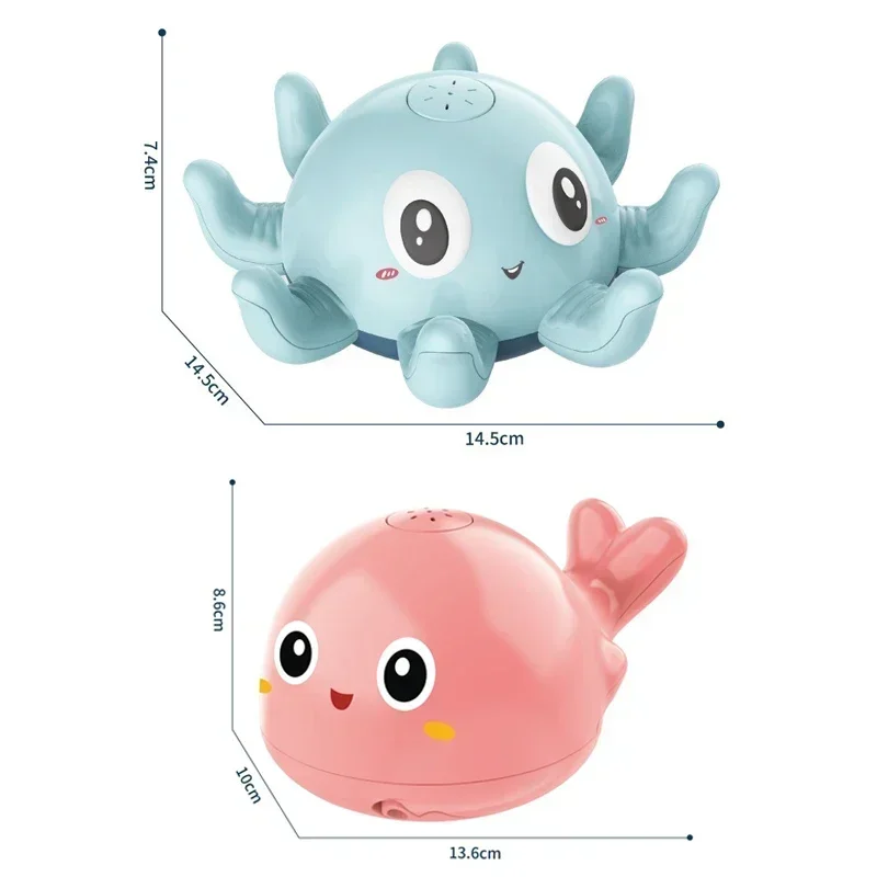 Baby Bath Toys Spray Water Shower Bathing Toys for Kids Electric Whale Bath Ball with Light Music LED Light Toys Bathtub Toy - Image 5