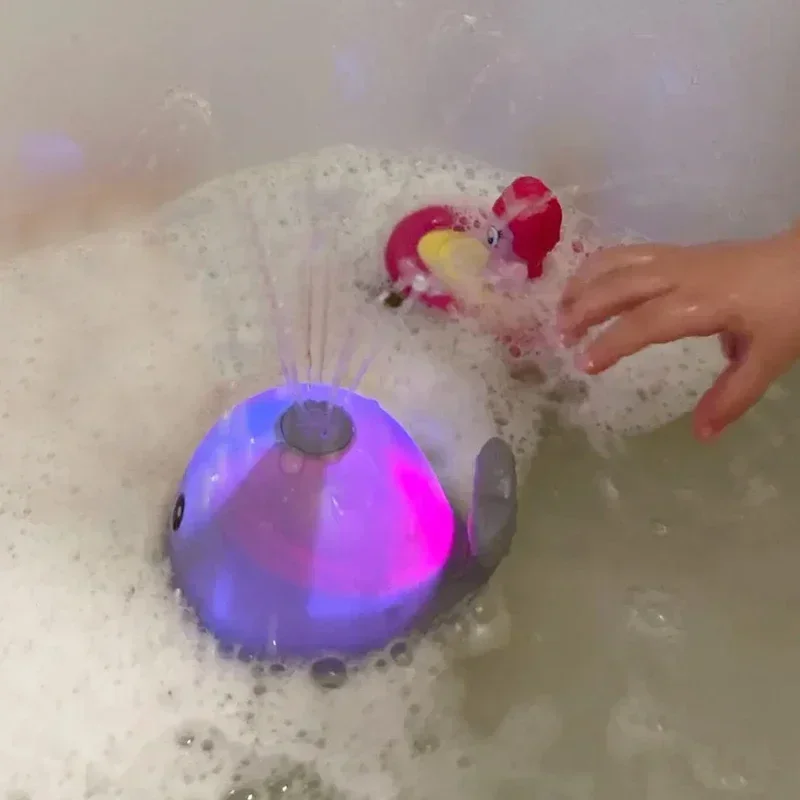 Baby Bath Toys Spray Water Shower Bathing Toys for Kids Electric Whale Bath Ball with Light Music LED Light Toys Bathtub Toy - Image 6