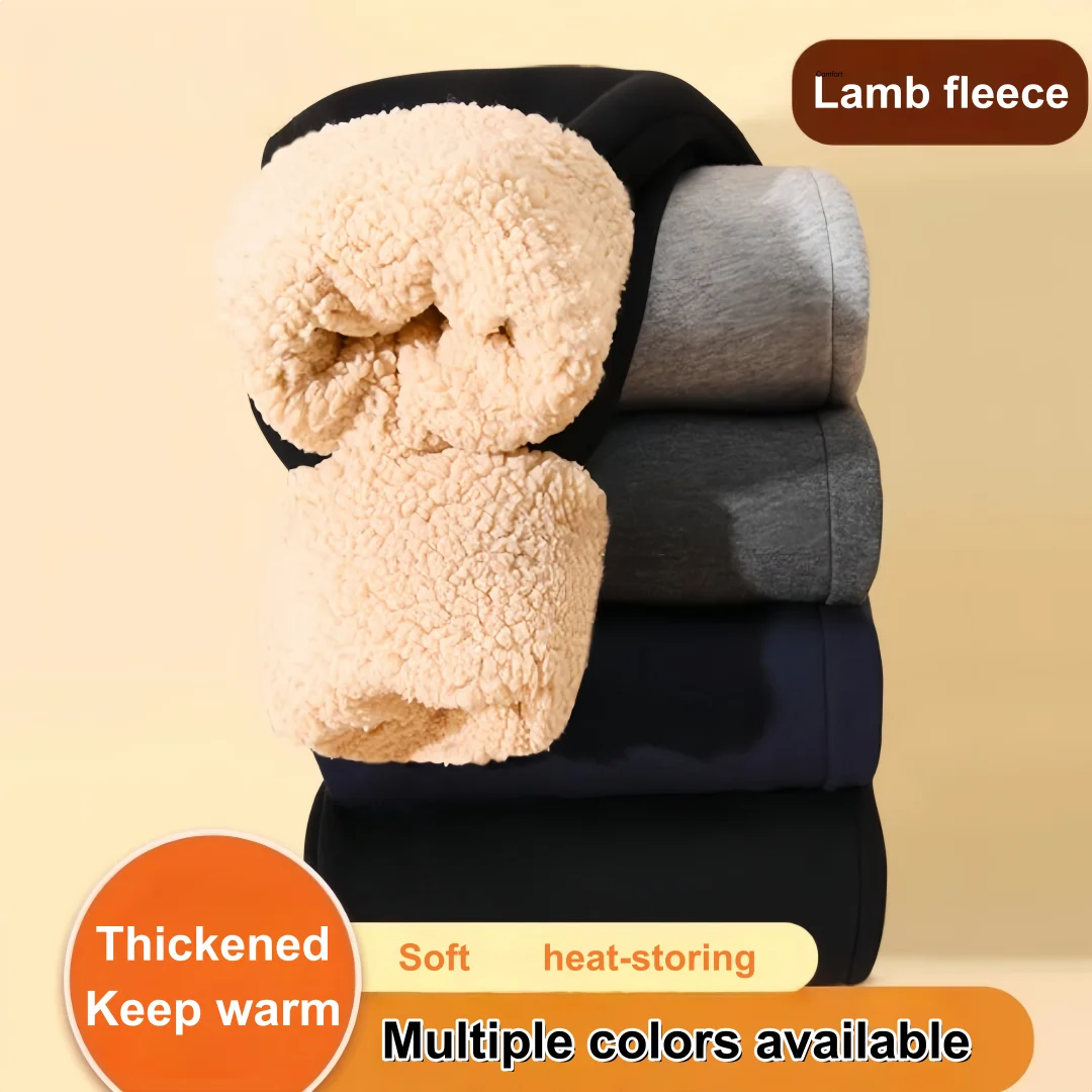 Children's Cashmere Sweatpants Solid Color Warm-keeping Pants Winter Soft Skin-friendly Trousers Kids Thickened Windproof Pants - Image 4