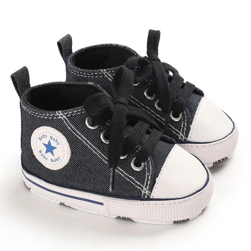 Baby Canvas Classic Sports Sneakers Newborn Baby Boys Girls Print Star First Walkers Shoes Infant Toddler Anti-slip Baby Shoes - Image 22
