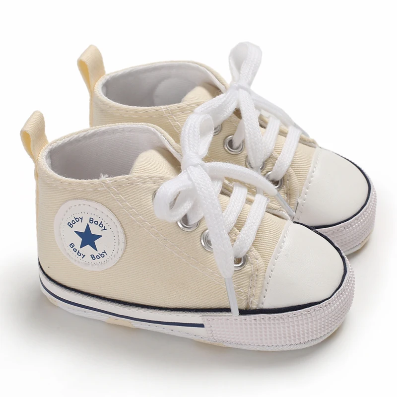 Baby Canvas Classic Sports Sneakers Newborn Baby Boys Girls Print Star First Walkers Shoes Infant Toddler Anti-slip Baby Shoes - Image 12
