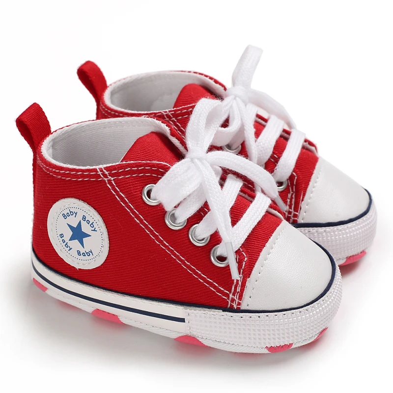 Baby Canvas Classic Sports Sneakers Newborn Baby Boys Girls Print Star First Walkers Shoes Infant Toddler Anti-slip Baby Shoes - Image 7