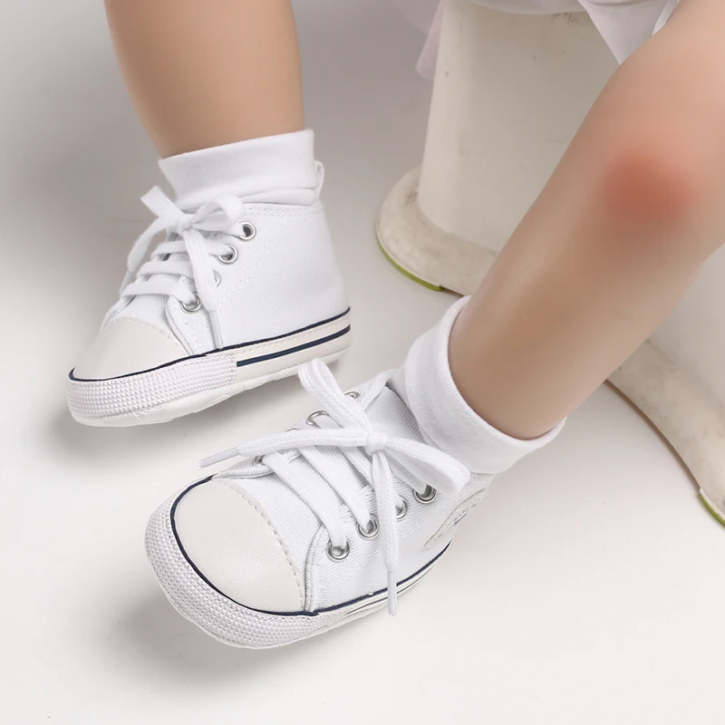 Baby Canvas Classic Sports Sneakers Newborn Baby Boys Girls Print Star First Walkers Shoes Infant Toddler Anti-slip Baby Shoes - Image 6