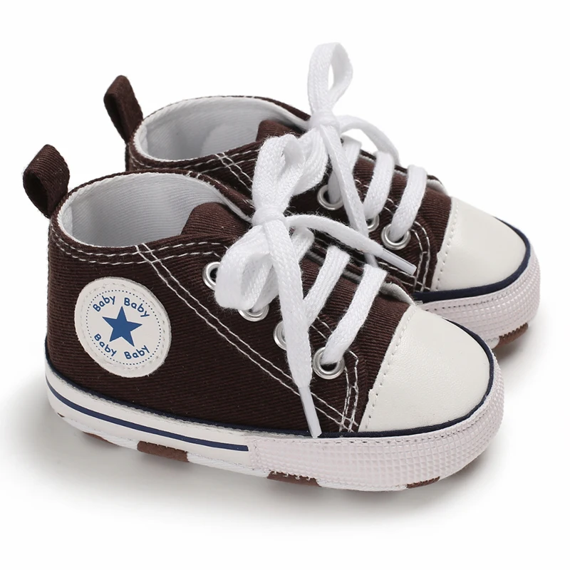 Baby Canvas Classic Sports Sneakers Newborn Baby Boys Girls Print Star First Walkers Shoes Infant Toddler Anti-slip Baby Shoes - Image 11