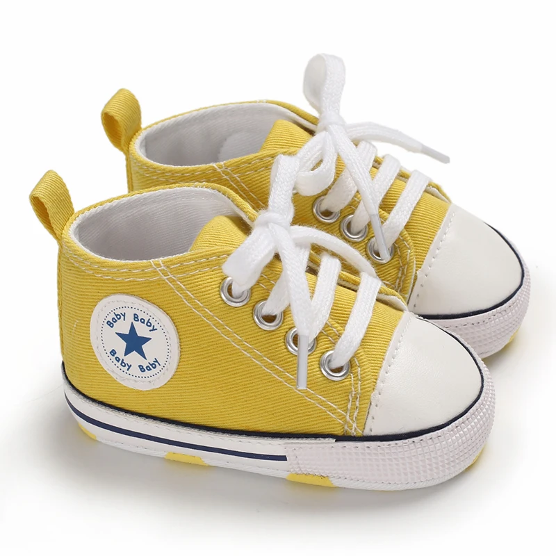 Baby Canvas Classic Sports Sneakers Newborn Baby Boys Girls Print Star First Walkers Shoes Infant Toddler Anti-slip Baby Shoes - Image 8