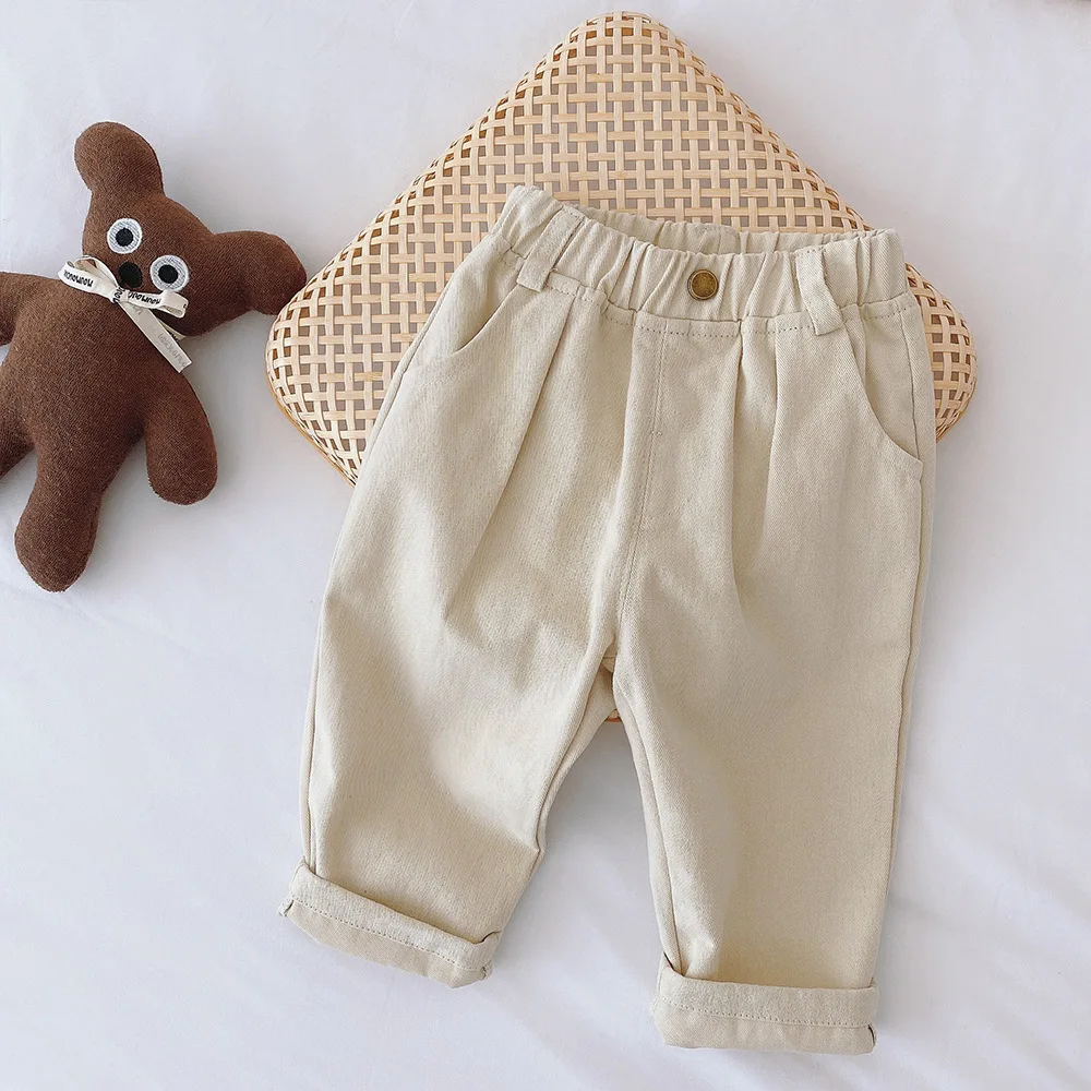 Children Pants Autumn Spring Casual Cotton Canvas Pants Fashion Kids Boys Girls Trousers - Image 7