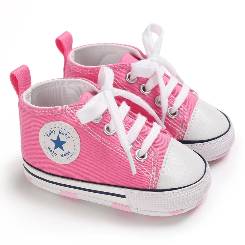 Baby Canvas Classic Sports Sneakers Newborn Baby Boys Girls Print Star First Walkers Shoes Infant Toddler Anti-slip Baby Shoes - Image 9