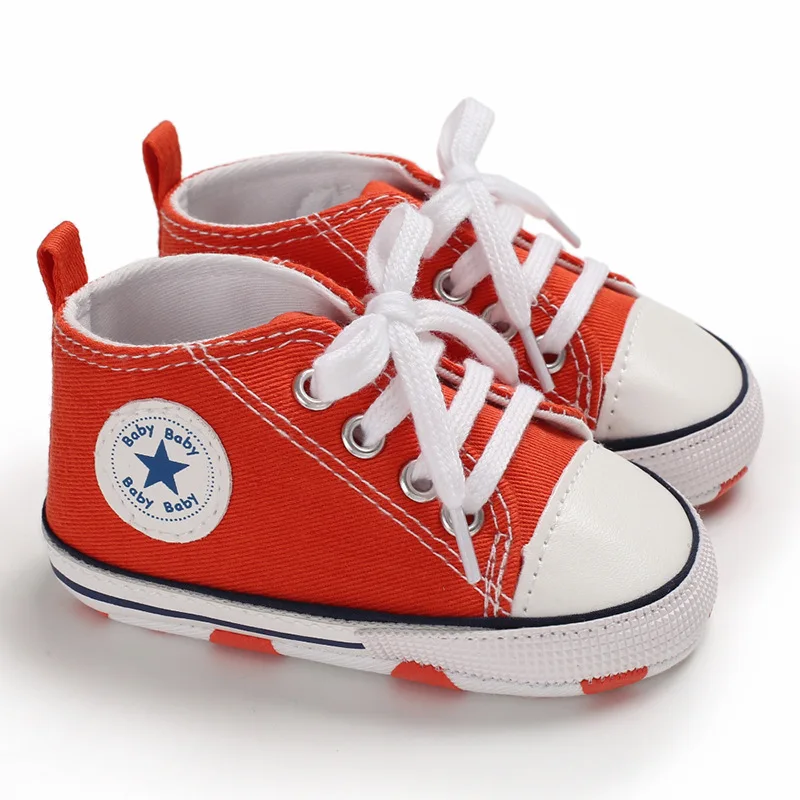 Baby Canvas Classic Sports Sneakers Newborn Baby Boys Girls Print Star First Walkers Shoes Infant Toddler Anti-slip Baby Shoes - Image 17
