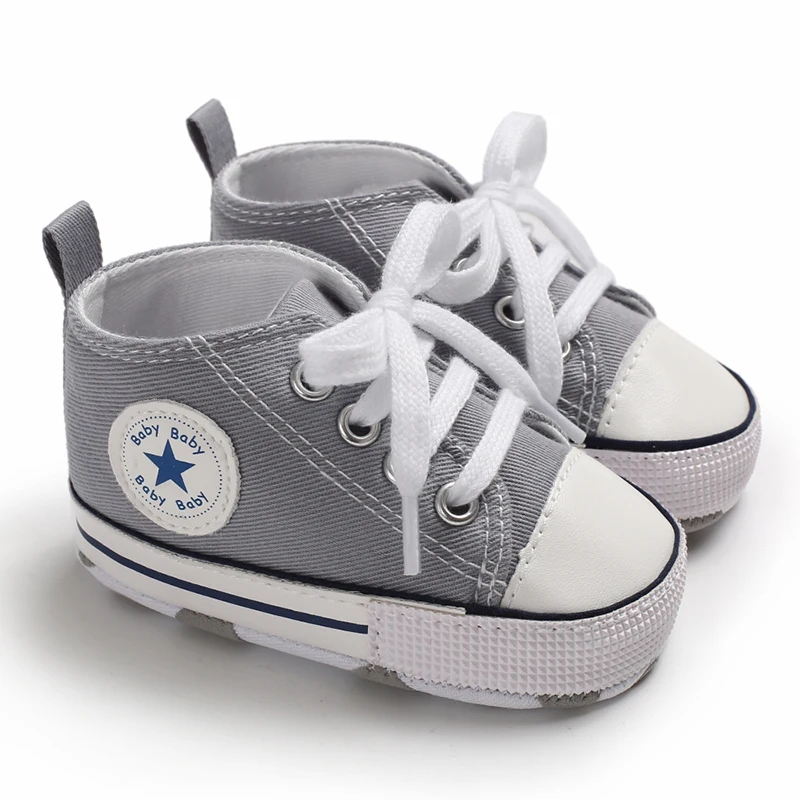 Baby Canvas Classic Sports Sneakers Newborn Baby Boys Girls Print Star First Walkers Shoes Infant Toddler Anti-slip Baby Shoes - Image 10