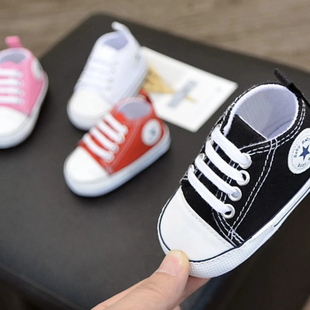 Baby Canvas Classic Sports Sneakers Newborn Baby Boys Girls Print Star First Walkers Shoes Infant Toddler Anti-slip Baby Shoes - Image 3