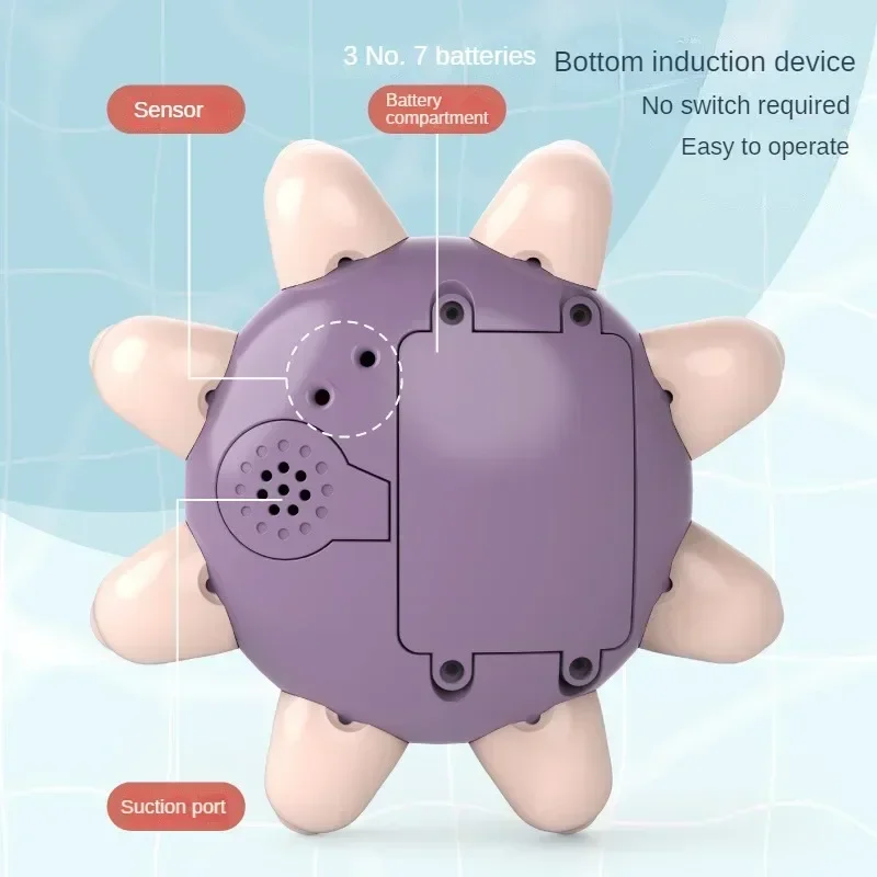 Baby Bath Toys Spray Water Shower Bathing Toys for Kids Electric Whale Bath Ball with Light Music LED Light Toys Bathtub Toy - Image 4