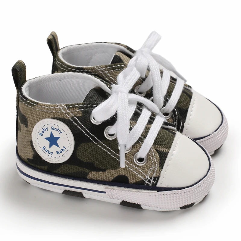 Baby Canvas Classic Sports Sneakers Newborn Baby Boys Girls Print Star First Walkers Shoes Infant Toddler Anti-slip Baby Shoes - Image 21