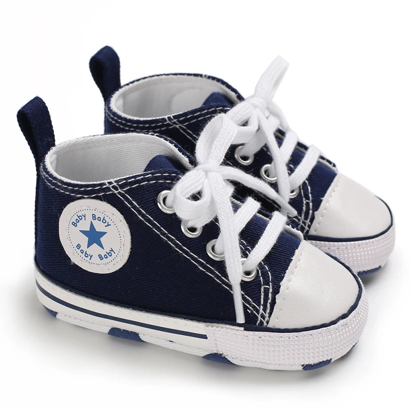 Baby Canvas Classic Sports Sneakers Newborn Baby Boys Girls Print Star First Walkers Shoes Infant Toddler Anti-slip Baby Shoes - Image 16