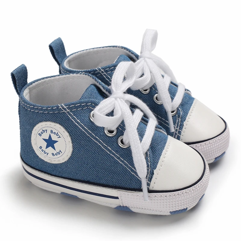 Baby Canvas Classic Sports Sneakers Newborn Baby Boys Girls Print Star First Walkers Shoes Infant Toddler Anti-slip Baby Shoes - Image 23